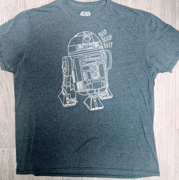 R2-D2 T Shirts Navy Blue Large Beep Boop Beep